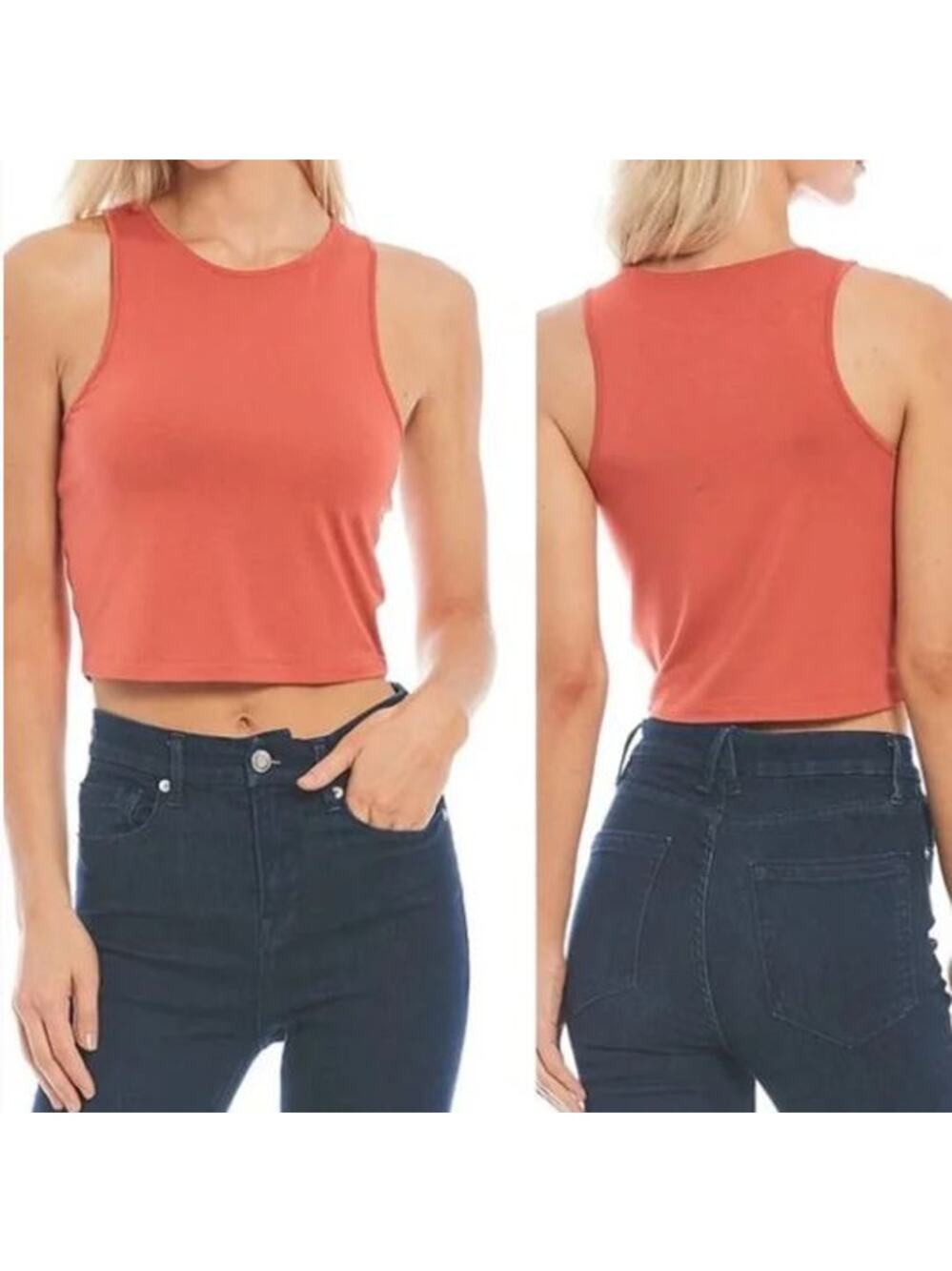 Gianni Bini Erika Knit Sleeveless Top in Cinnamon - M